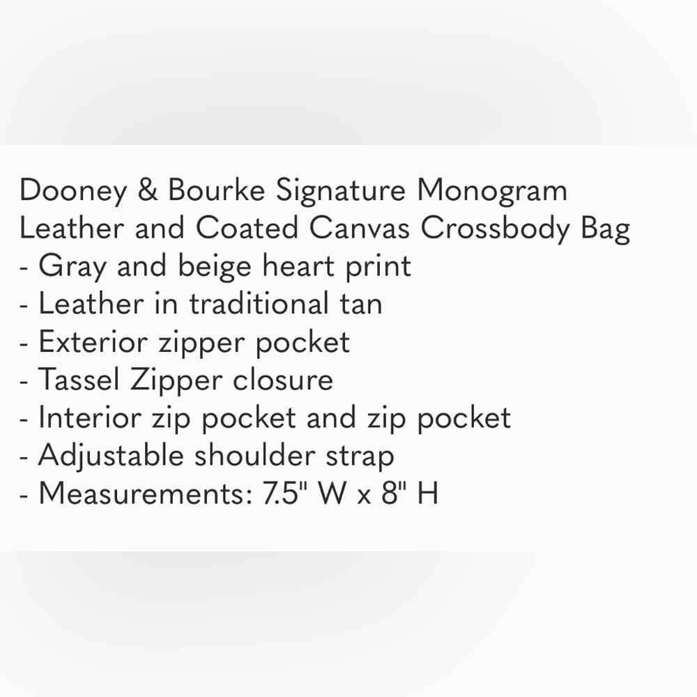 Dooney & Bourke Brown and Gray Vintage Crossbody Bag Purse - Picture 12 of 12